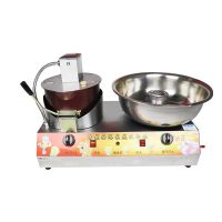 商用燃气上搅拌电动爆米花机花式棉花糖机组合机摆摊创业|加厚一体机➕充电器➕电瓶➕大礼包