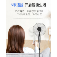 太阳能充电风扇落地扇立式16寸锂电池电扇遥控家用静音户外大风力