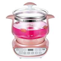 养生壶多功能蒸煮一体全自动加厚玻璃大容量2l煎药炖燕窝3升|玫瑰金3L10碗