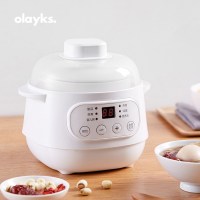 出口日本原款小电炖锅燕窝炖盅煲汤锅煮粥神器家用隔水炖盅|珍珠白