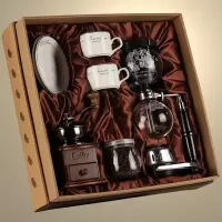 复古磨豆机虹吸壶手动煮咖啡壶套装礼盒家用玻璃壶煮咖啡器具礼品|球形B款(品质升级)