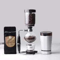 家用国货tca式虹吸咖啡壶机煮耐高温玻璃摩卡壶过滤咖啡手冲套装|3人份壶+电动磨豆机+咖啡豆买一送“5”
