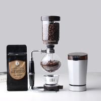 家用国货tca式虹吸咖啡壶机煮耐高温玻璃摩卡壶过滤咖啡手冲套装|5人份壶+电动磨豆机+咖啡豆买一送“5”