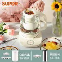 养生壶分体煮茶器煮茶壶加厚高硼硅玻璃燕窝壶花茶壶热水壶|米色