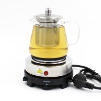 电热炉电茶炉咖啡炉可调温保温节能电炉500w不挑锅烧金属壶玻璃壶|500W调温电炉+550ML茶壶