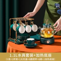 煮茶壶养生壶家用多功能煮茶器mini小型办公室花茶壶迷你型|?推荐?1100ML(6杯6碟6勺)托盘架子♥送礼盒
