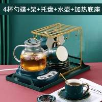 养生壶家用多功能煮茶器电热煮茶壶全自动全玻璃壶办公室小型mini|底座+1.2L玻璃壶+4杯4勺4碟+杯架+托盘