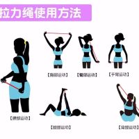 tpr拉力绳臂力器女果冻q感硅胶拉力器办公室健身减压网红绳