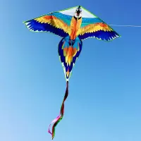 潍坊儿童风筝卡通三角新款微风易飞初学者鹦鹉独角兽马kt猫叮当猫