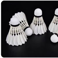 羽毛球耐打王鹅毛打不烂比赛学习学生娱乐训练鸭毛羽毛球|12只-学习白色羽毛球鹅