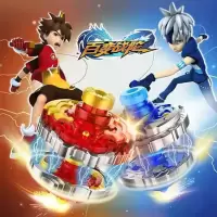 变战陀儿童玩具套装七彩灯光魔幻二星三星能战斗合体旋转陀螺