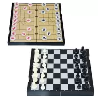 国际象棋 磁性 档儿童套装成人大号折叠棋盘国际象棋送西洋跳棋|二合一[象棋+国际象棋]