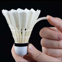 羽毛球12支装防风耐打鹅毛球白色黑色室外学习训练球|[3个装]白色羽毛球