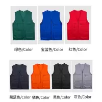 精品纱卡纯色工作服马甲+七色可选
