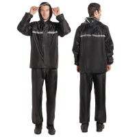 分体式带反光条雨衣套装 执勤雨衣雨披 防暴雨可定制LOGO