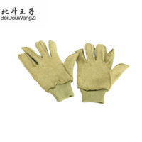 北斗王子加厚绒布绿色加绒针织绒布手套保暖全指手套均码（1双装）