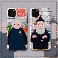 老爷爷老奶奶适用11手机壳iphone12/xr个性创意se2/9情侣7/8plus女男款11promax硅胶防摔浮雕m
