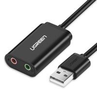 usb声卡电脑外置耳机转换器3.5转usb口笔记本台式主机通用双头耳麦耳机转接头接音箱麦克风话筒音频插口