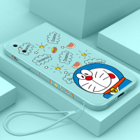 叮当猫x手机壳iphone8plus液态硅胶iphonex保护套软xr情侣男女max全包6splus可爱7p防摔max创