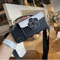 手提小香风钱包适用于8plus手机壳7插卡包包一体iphone6s套山背包式7p/6splus斜挎背带8挂绳名媛女