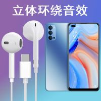 手机耳机reno4耳机线pdpm00带耳麦5g重低音入耳式