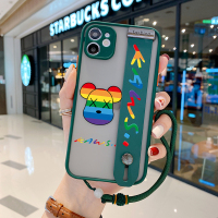 12手机壳肤感腕带女款iphone12mini镜头全包硅胶磨砂防摔保护套透明个性创意可爱迷你ins网红男新款