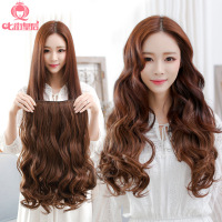 一片式五夹加厚大波浪长卷接发片假发片|50CM自然黑加厚170G