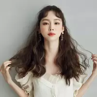 高马尾假发女长卷发羊毛卷中长款抓夹自然烫发卷发挑染马尾辫|浅棕色挑染浅茶56cm