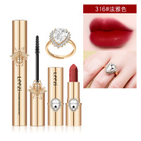 之戒口红睫毛膏套盒哑光雾面唇膏防水不易晕染彩妆套装|316#泫雅色+睫毛膏