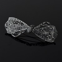 夹子头饰水钻蝴蝶结顶夹弹簧夹发夹女后脑勺妈妈马尾卡子优雅横夹