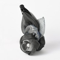 韩版百搭带齿防滑绢纱布艺花朵香蕉夹后脑勺盘发马尾发卡成人竖夹