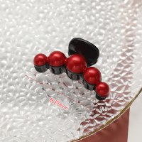 苏抓夹后脑勺半扎发发夹珍珠发卡优雅气质毛绒小号发抓