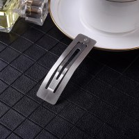 东大门拉丝几何方块水滴bb夹女刘海边夹发卡子气质一字夹头饰