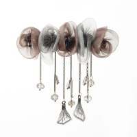 成人马尾夹头饰雅盘发一字夹顶夹苏花朵弹簧夹发卡夹子