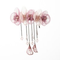 成人马尾夹头饰雅盘发一字夹顶夹苏花朵弹簧夹发卡夹子