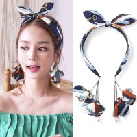 蝴蝶结假耳环发箍苏珍珠森系仙女压发发卡头箍洗脸用发带头饰