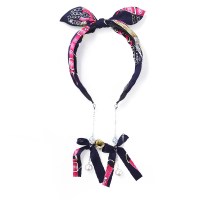 蝴蝶结假耳环发箍苏珍珠森系仙女压发发卡头箍洗脸用发带头饰