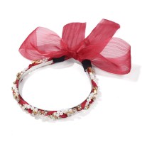 仙甜美飘带发箍辫编发头绳发带女绑发珍珠水钻仙女森系头饰