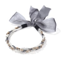 仙甜美飘带发箍辫编发头绳发带女绑发珍珠水钻仙女森系头饰