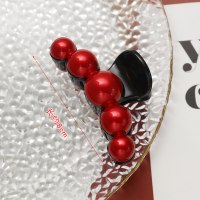 苏抓夹后脑勺半扎发发夹珍珠发卡优雅气质毛绒小号发抓