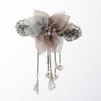 花朵顶夹发卡头饰苏森女系马尾一字夹弹簧夹简约气质盘发夹