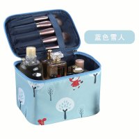 大号化妆包便携大容量收纳包洗漱护肤品袋随身防水布ins风 火