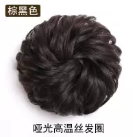 丸子头假发女发圈真发丸子头发饰盘发器发包头花花苞古装假发发包