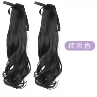 双马尾假发长卷发女学生绑带抓夹逼真可爱萝莉软妹直发辫子假发片
