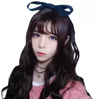 白色lolita假发女生自然微长卷发大波浪空气刘海奶奶灰软妹假毛