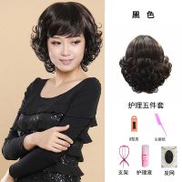 中老年假发女真发送妈妈中年女士短卷发自然蓬松逼真仿真带圆头皮