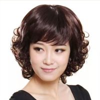 中老年假发女真发送妈妈中年女士短卷发自然蓬松逼真仿真带圆头皮