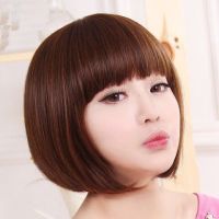 大利女短发o头内扣波波头套发齐斜刘海假发套