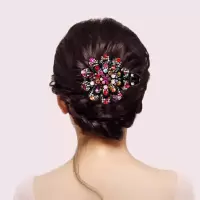 精美夹子头饰发夹女成人后脑勺水钻盘发卡子发饰鸭嘴夹发卡