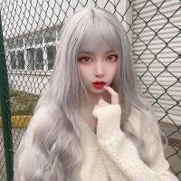 帽子假发女学生长卷发大波浪玉米烫泡面羊毛卷蓬松圆脸逼真全头套